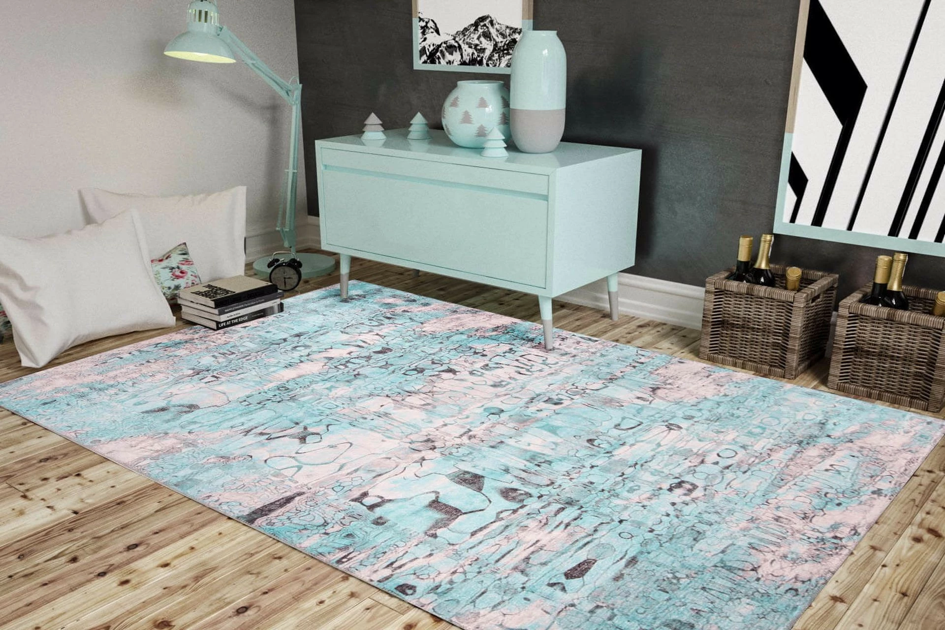 Qilim Conceptum Hypnose, Funk Chenille, 210x310cm, ngjyrë e gjelbër AL 205