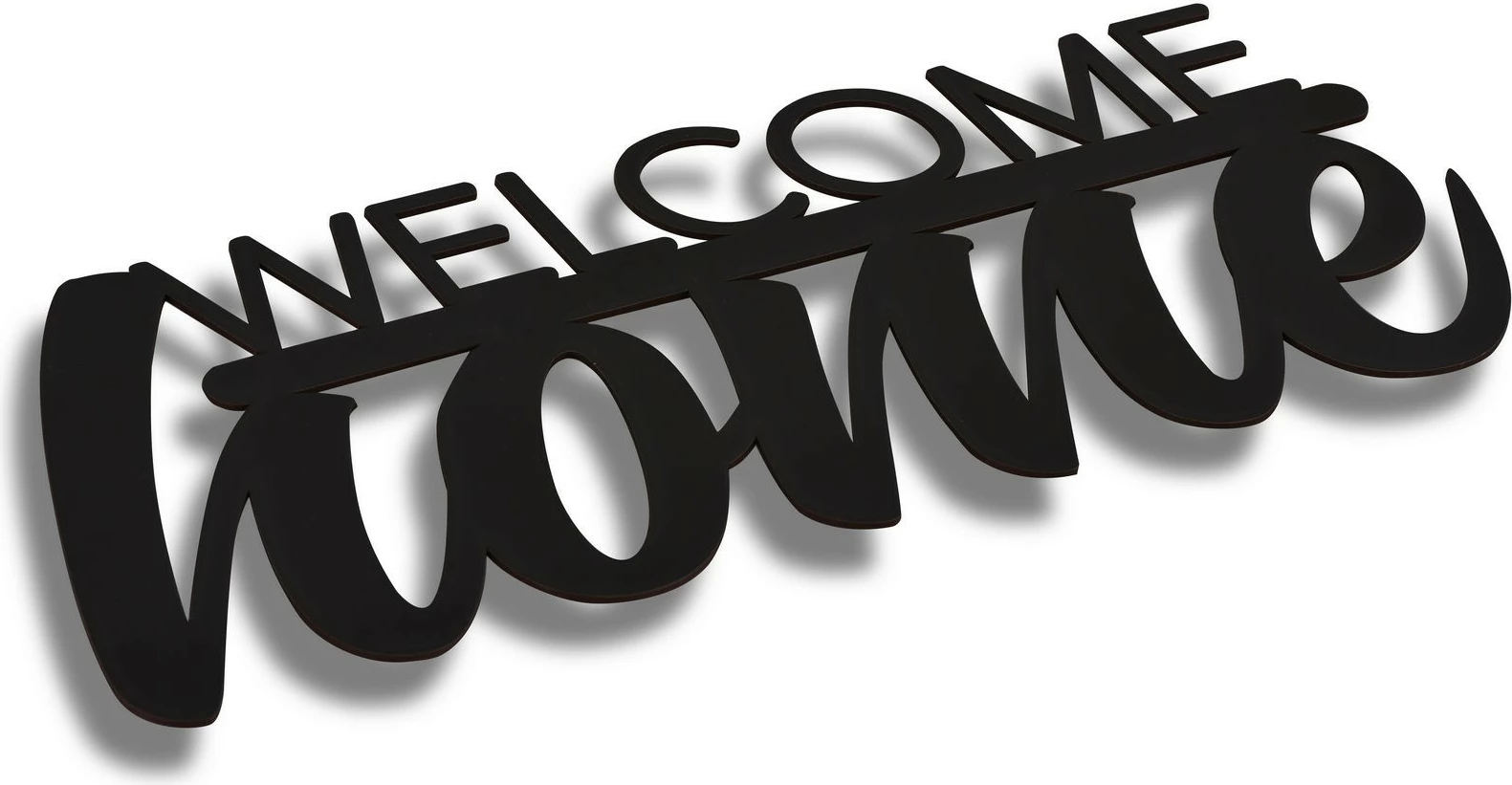 Dritë dekorative LED për mur, Welcome Home, e verdhë