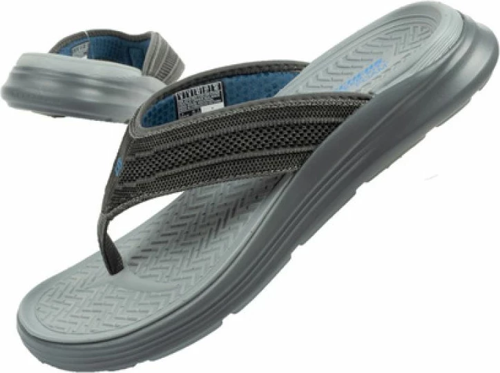 Flip-flops Skechers për meshkuj, gri