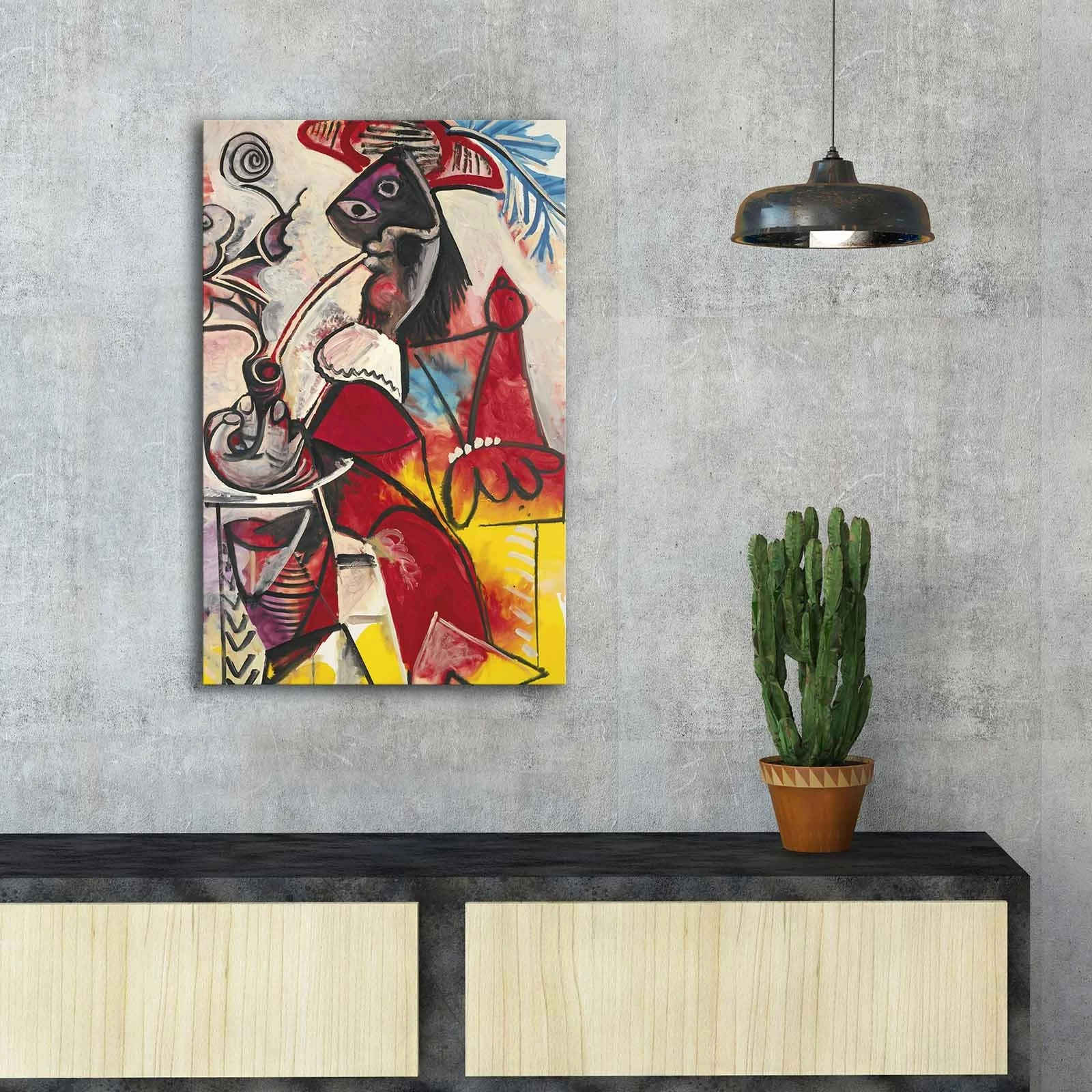 Pikturë dekorative në kanavacë, shumëngjyrëshe, FAMOUSART-085, 45x70cm
