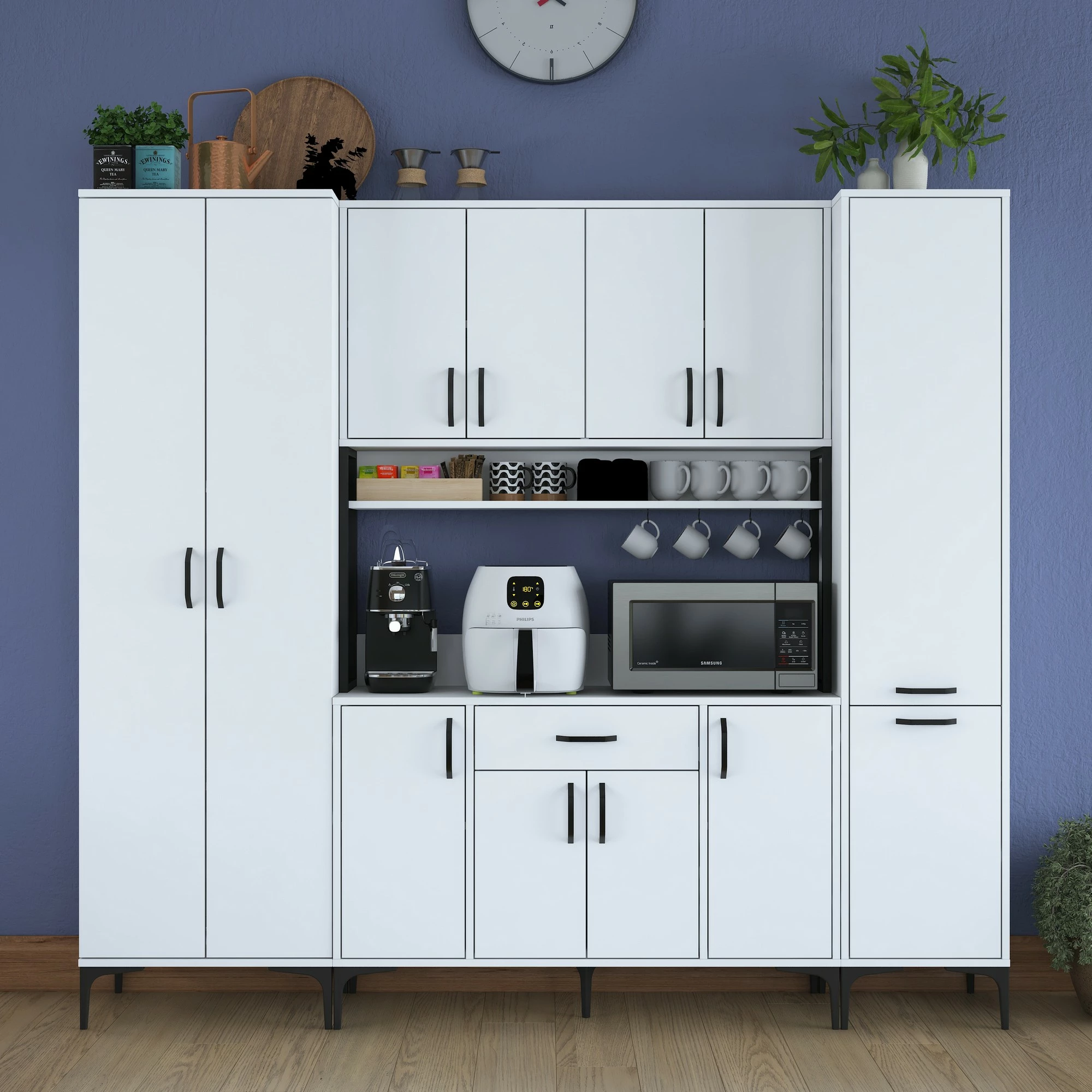 Dollap multifunksional Hanah Home, JE132 - 3053, ngjyrë e bardhë