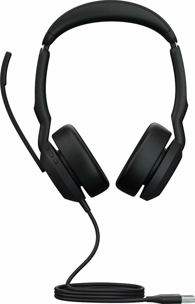 Kufje Jabra Evolve2 50, USB-C MS Stereo, me kabllo, 20 - 20000 Hz, për zyrë/qendër thirrjesh, e zezë