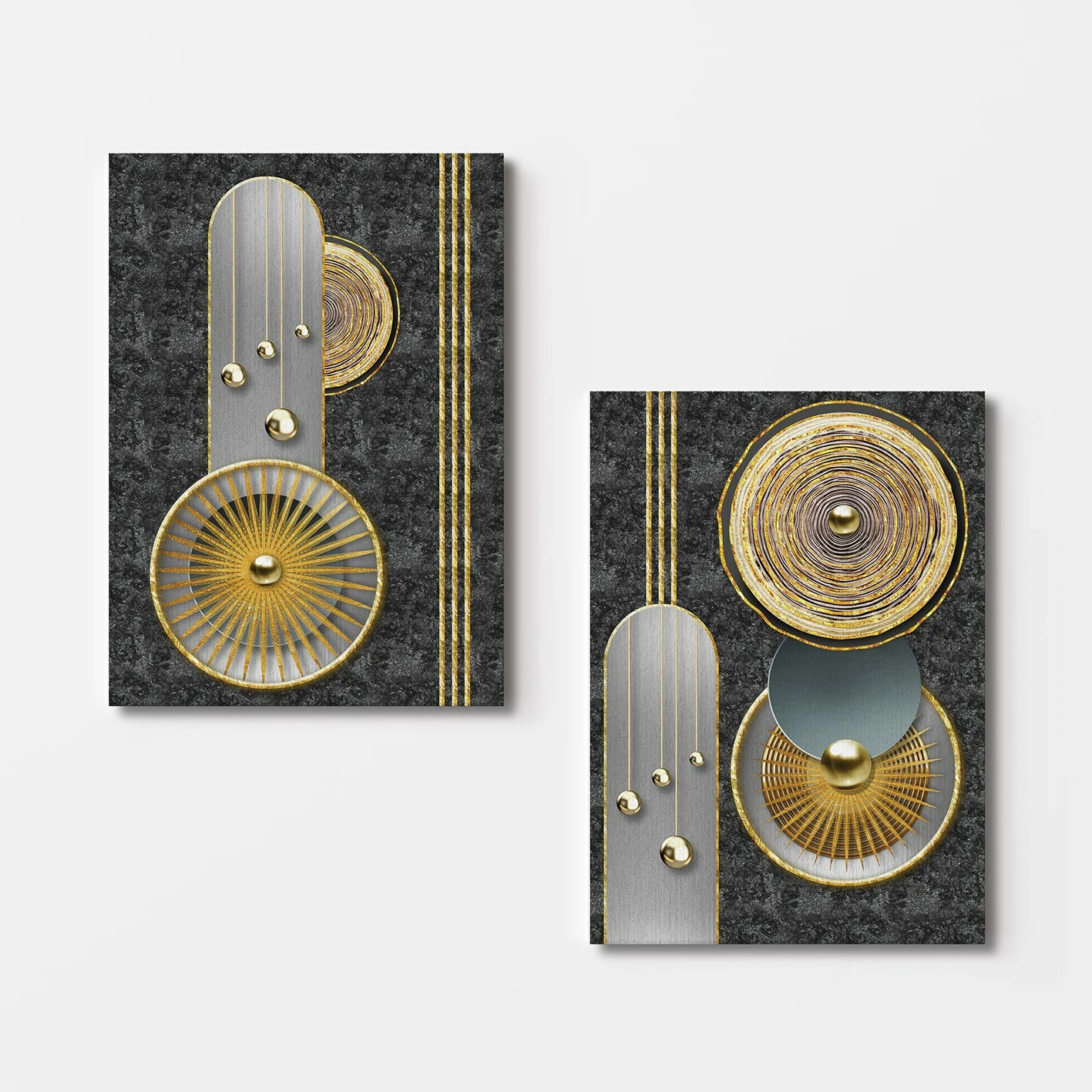 Pikturë dekorative në kanavacë (2 copë), Wallity, 2KNV4347, 50x70cm