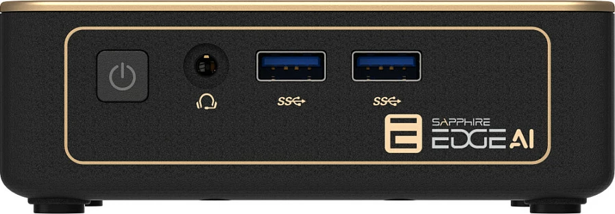 Mini PC barebone Sapphire EDGE AI 340, Ryzen AI 5 340, Radeon 840M, NVMe M.2, HDMI 2.1, VESA, zi/ari
