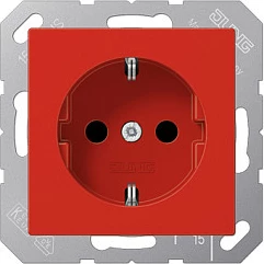 Prizë muri Jung A1520BFRT, SCHUKO Type F, 16A 250V, e kuqe