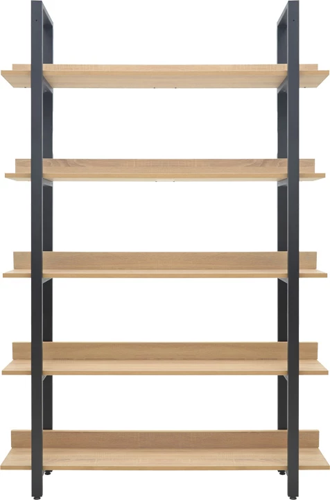 Raft librash Almond, ngjyrë lis e zezë, 120x29x185cm