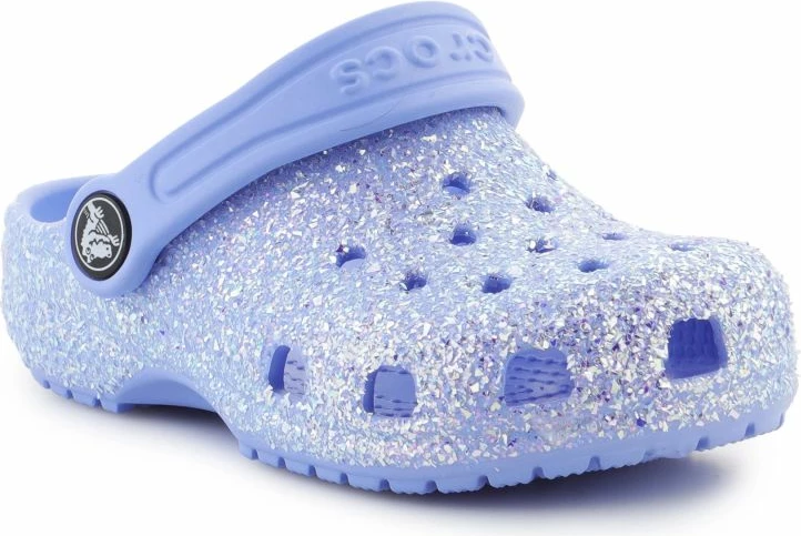 Crocs për fëmijë, glitter, blu