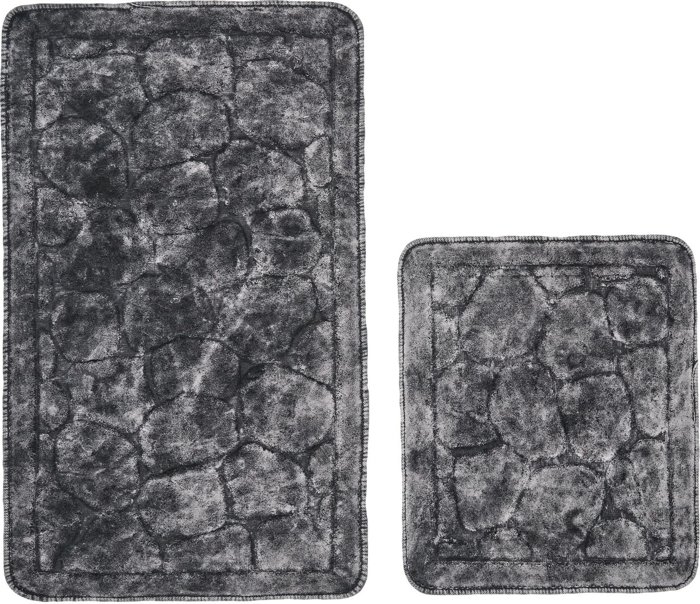 Set tapetash për banjo (2 copë), pambuk, ngjyrë antracit, Mijolnir 000190