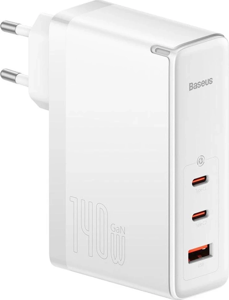 Karikues rrjeti Baseus GaN5 Pro 2xUSB-C + USB, 140W, i bardhë