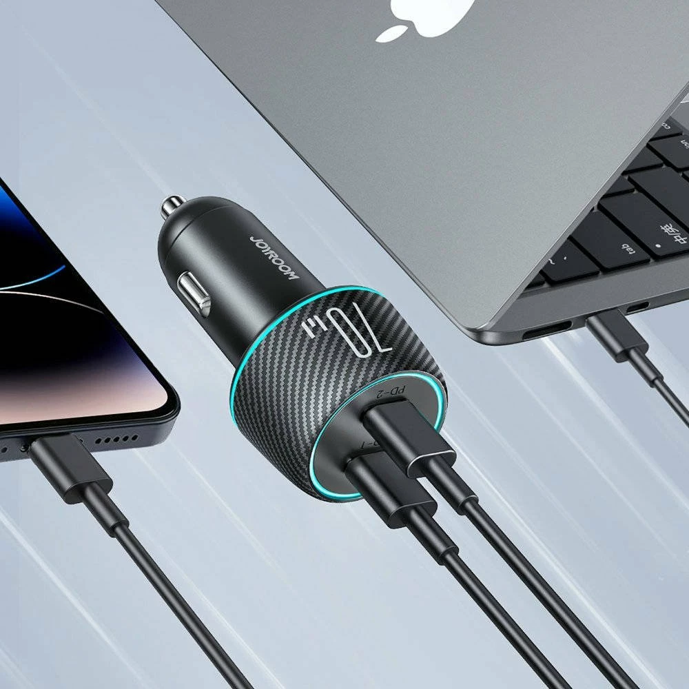 Karikues veture Joyroom JR-CCN02 70W 2x USB-C PD/QC, i zi (JYR745)
