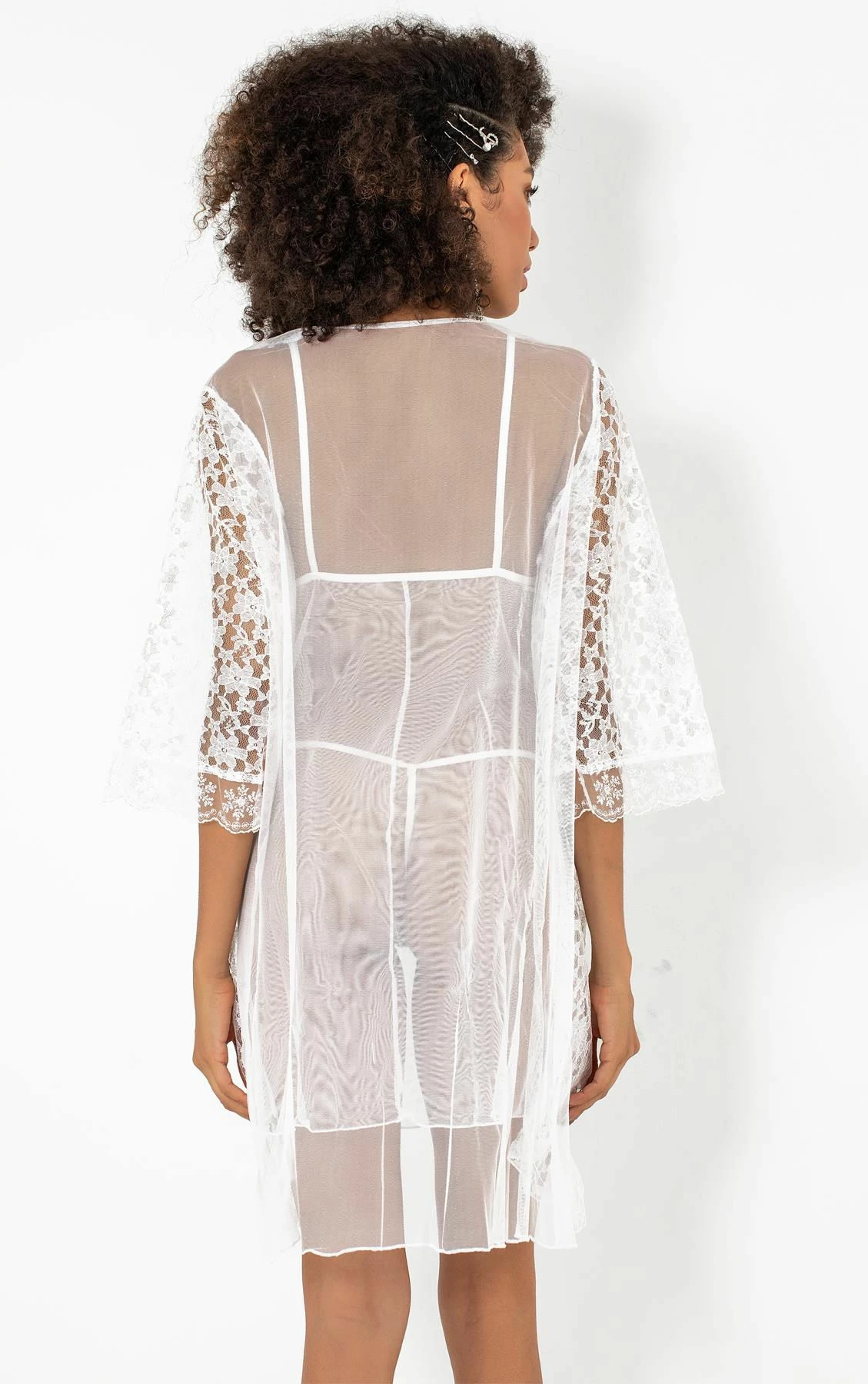 Set fustan nate me mantil mëngjesi Jumeon, 011-008010, e bardhë