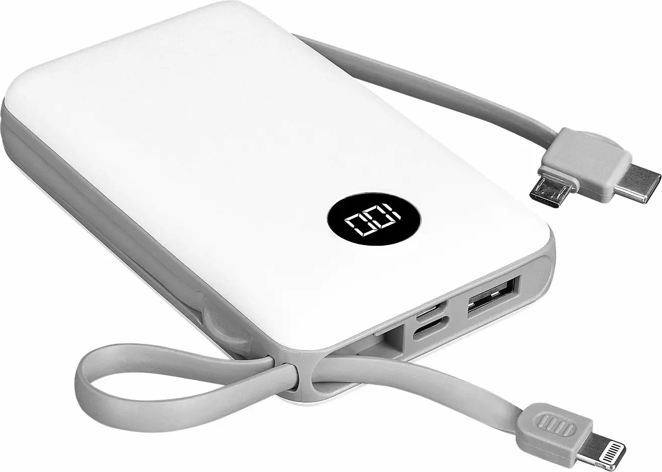 Powerbank S-link P102 10000mAh me ekran LCD, 10W, e bardhë
