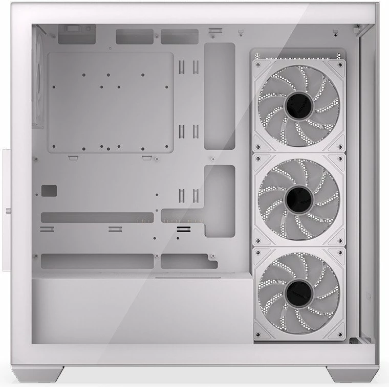 Kasë Krux Exo RGB KRXD009 Midi Tower, ATX/mATX/Mini-ITX, x4 120mm ARGB fan, x2 USB 3.0 + USB-C, e bardhë