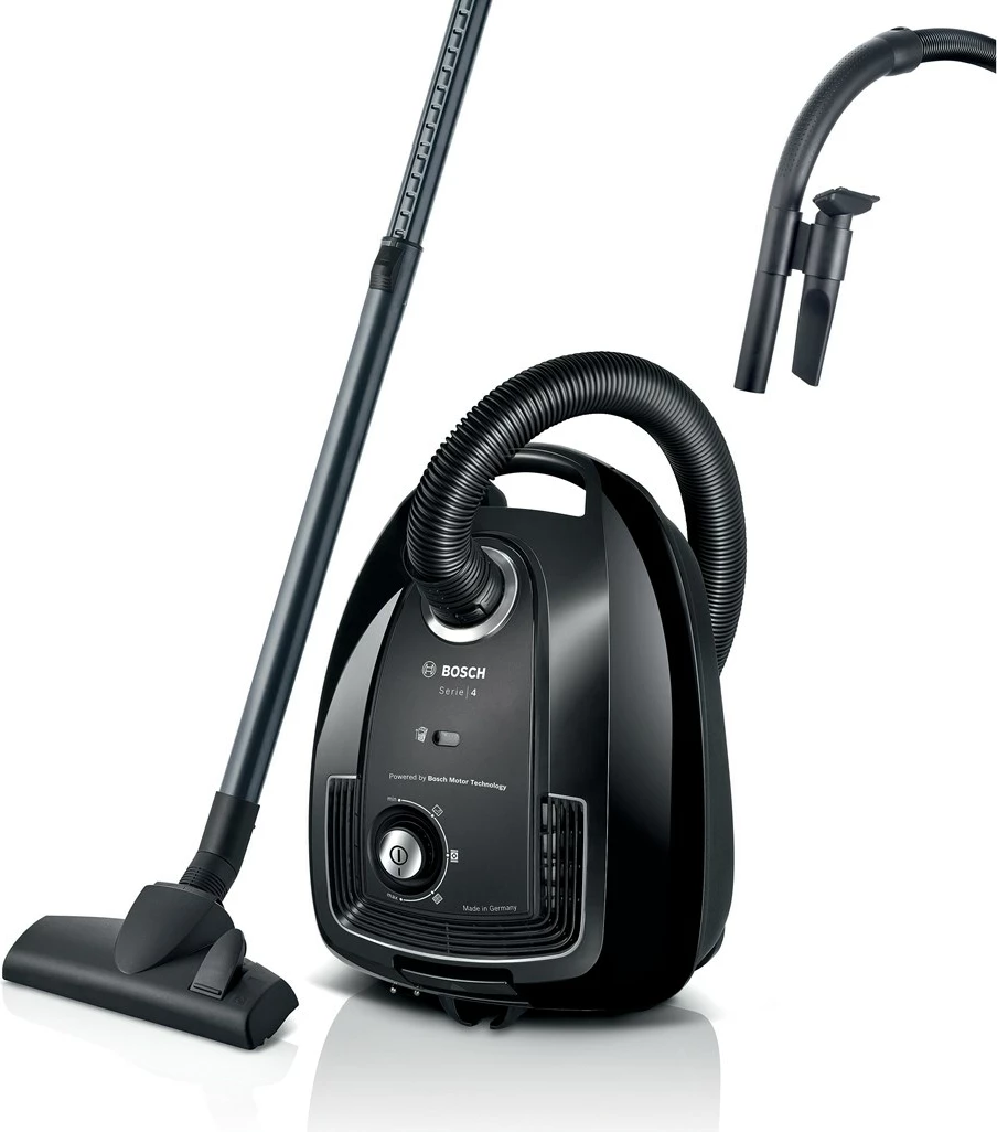 Fshesë elektrike cilindrike Bosch Serie 4 BGB38BA1, 4L, 600W, e zezë