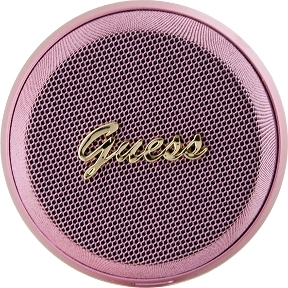Altoparlant Bluetooth Guess Magnetic Script Metal, MagSafe, 1200mAh, Rozë