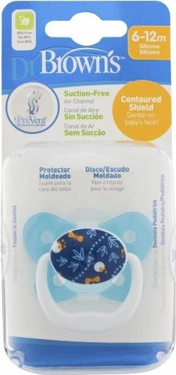 Biberon Dr. Brown's Prevent Butterfly Level 2 6-12 muaj, 000783, blu