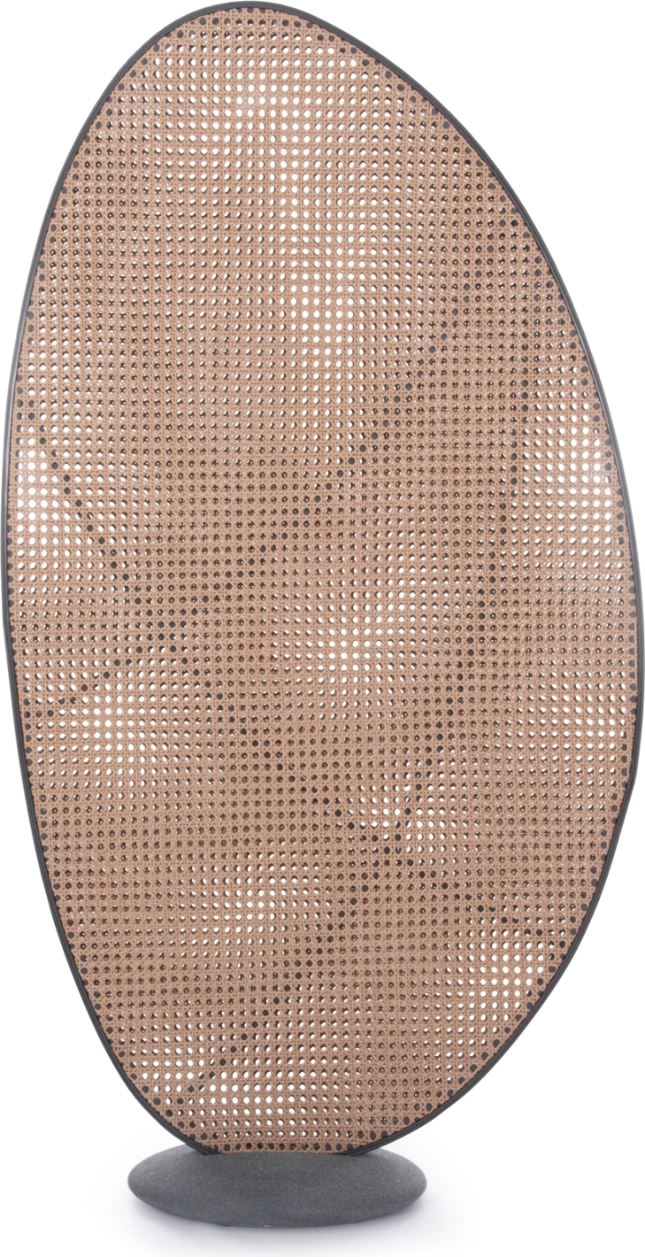 Përdarës alumini KOMORABI, kornizë antracit, thurje bezhë, 110x33x199cm