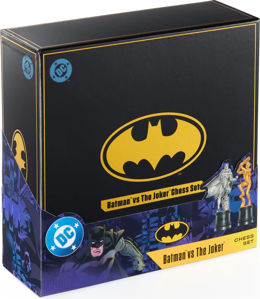 Set shahu Noble Collection DC Batman vs The Joker, 32 figura, tabelë e palosshme 47×47 cm, argjend/ari