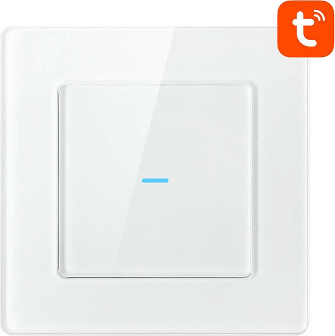 Switch i mençur Avatto N-TS10-W1, WiFi, 1 buton, TUYA, i bardhë
