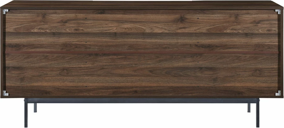 Komodë Grooves, 2 dyer, 2 sirtarë, ngjyrë arre-gri, 180x40x80