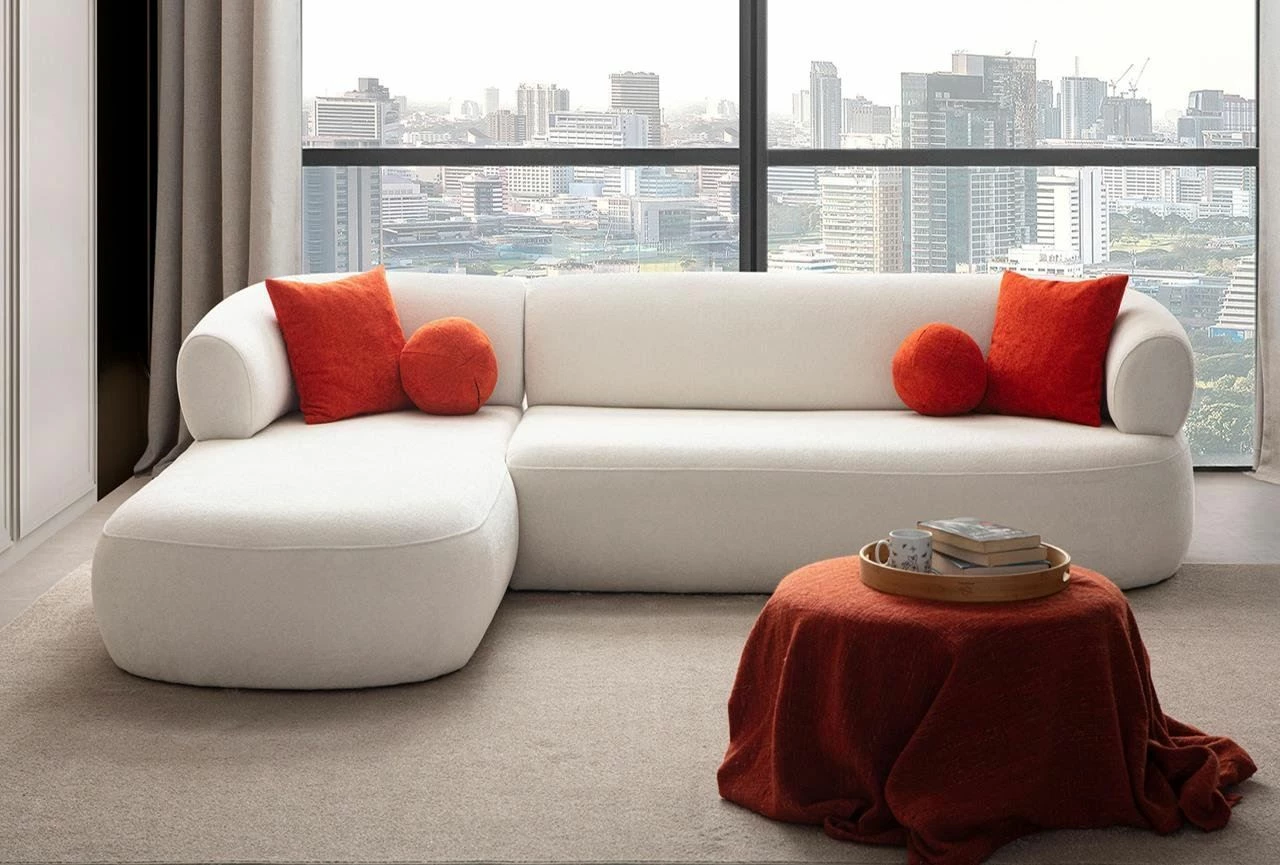 Këndare Roma, e bardhë, Atelier del Sofa, majtas