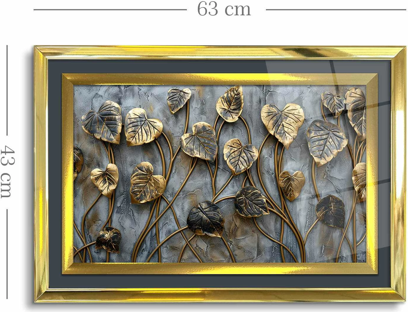 Pikturë dekorative me kornizë, shumëngjyrëshe, 43x65cm