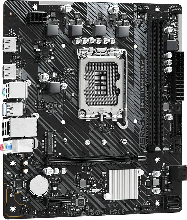 Pllakë amë ASRock H610M-H2/M.2, LGA 1700, micro ATX, DDR4 64GB, M.2, Dual HDMI