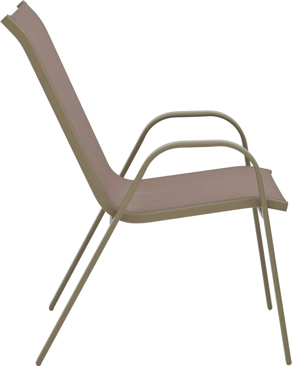 Tavolinë me karrige Ensure-Calan, metal-xham, ngjyrë shampanjë, 140x80x70cm