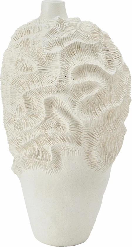 Vazo Coralli, polirezine, e bardhë, 22x23x42cm