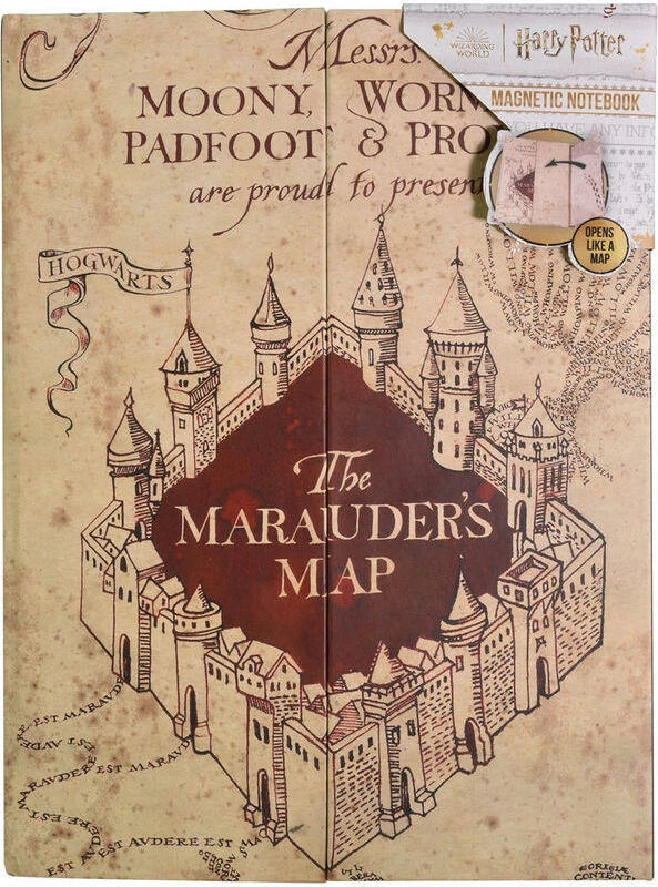 Fletore BLUE SKY Harry Potter Marauder's Map A5, 80 faqe, hardcover, me mbyllje magnetike, bezhë
