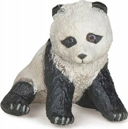 Figurinë panda e vogël ulur Teka/PAPO 50135, 3.6 cm, ivory