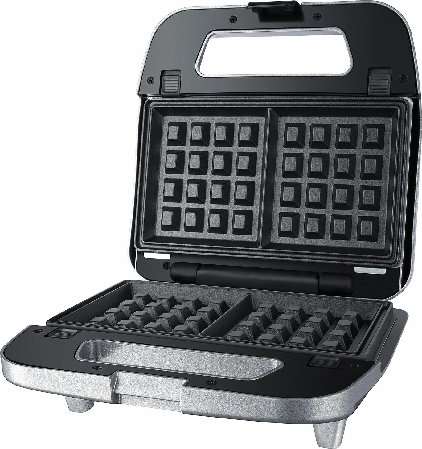 Toster 2n1 Tefal SW7011 850 W, pllaka sanduiçi trekëndësh & waffle, bardhë, set 2 pllaka