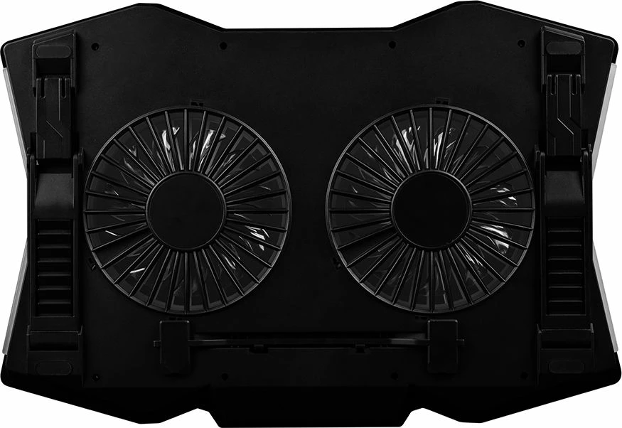 Mbajtëse ftohëse për laptop Modecom MC-CF18 RGB, për deri 18\", 2x115mm, 2x USB 2.0, e zezë