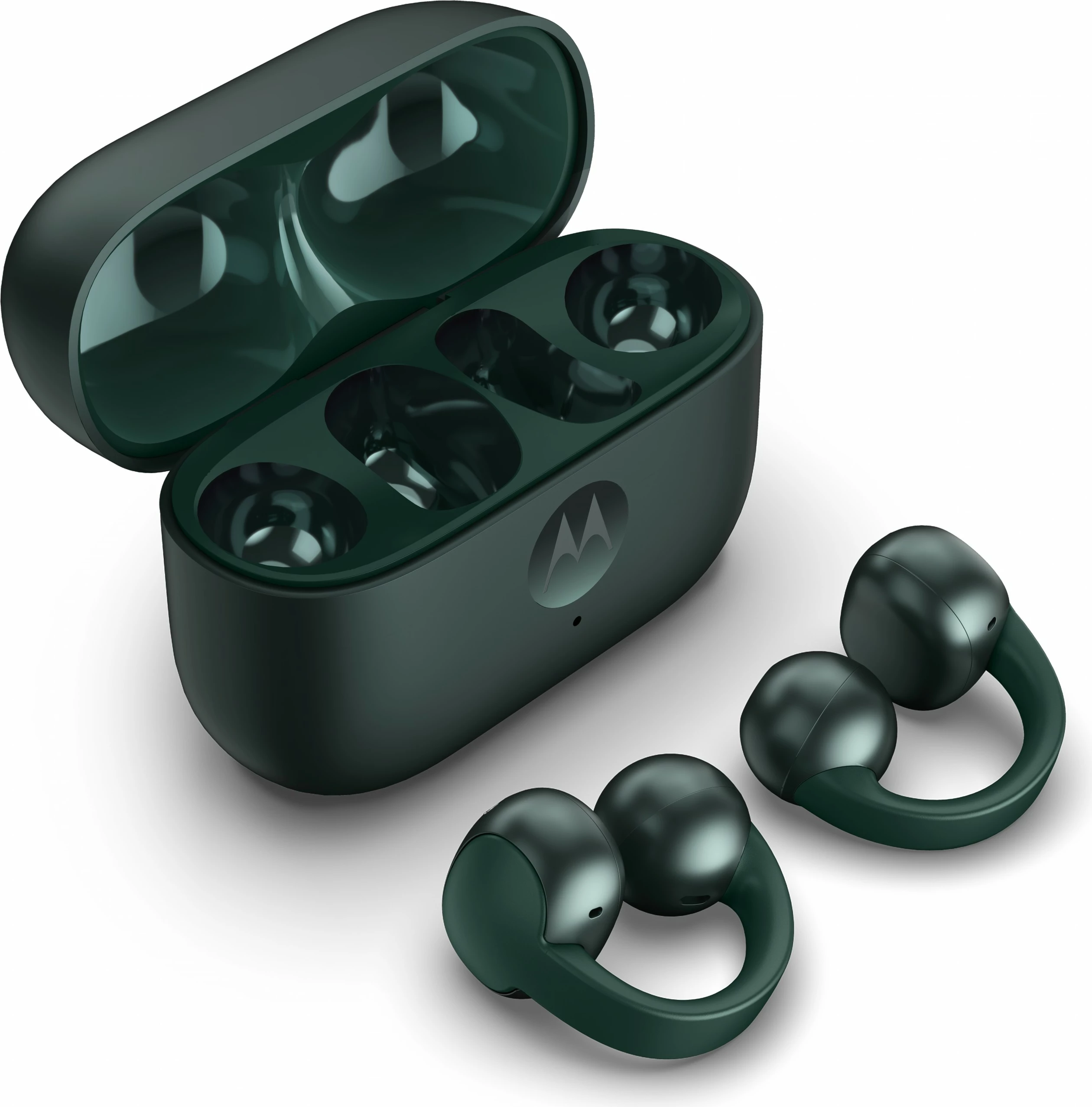 Kufje Motorola Moto Buds Loop, wireless, Dolby Atmos, noise canceling, 8h, gjelbër