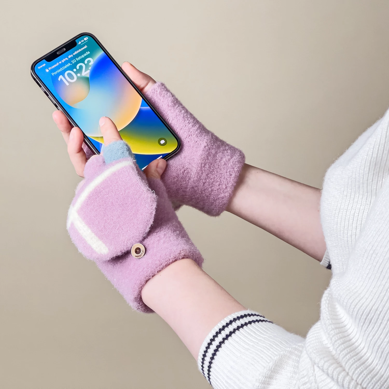 Doreza dimri mitene Hurtel për gra/fëmijë, universal, rozë