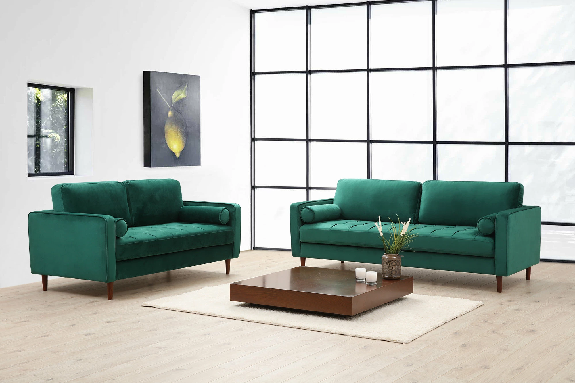 Divan dy vendësh Atelier del Sofa, Rome, ngjyrë e gjelbër