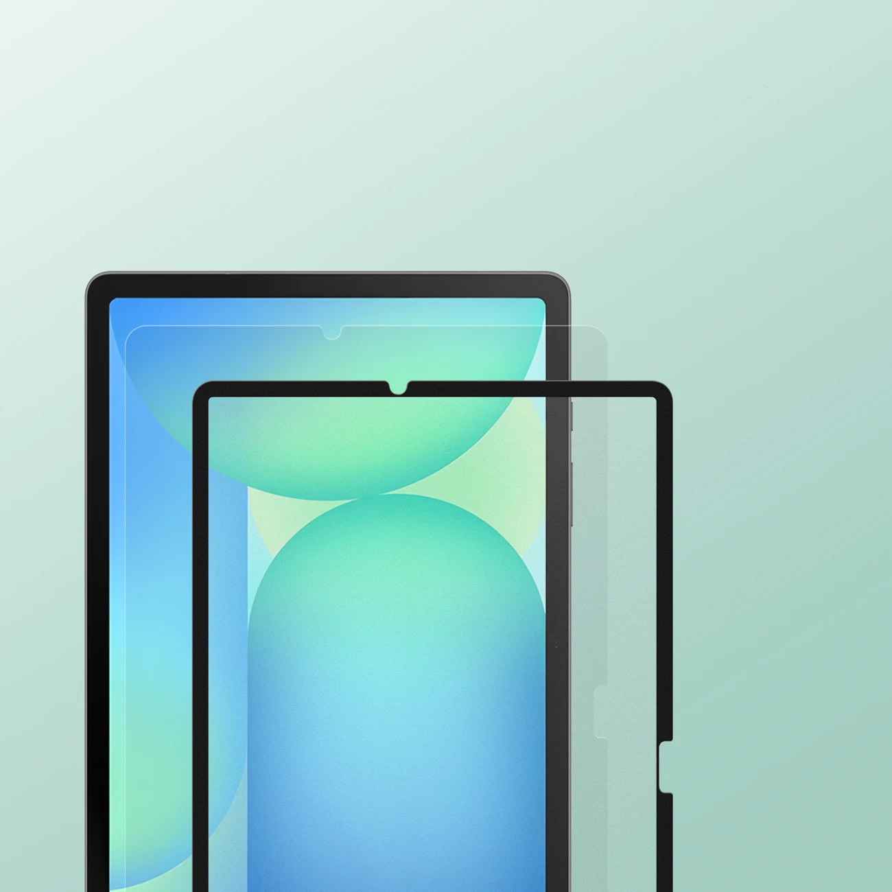 Film mbrojtës mat për tablet Samsung Galaxy Tab S10 FE/S9/S9 FE/S8/S7, Dux Ducis Naad Paperlike, transparent me kornizë të zezë