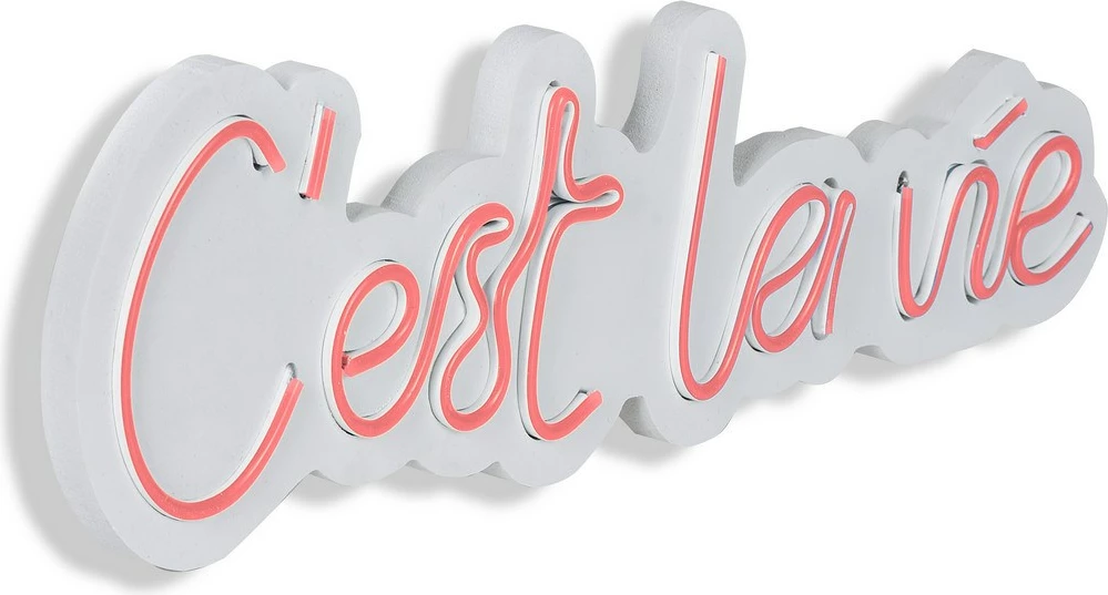 Dekor dritash LED plastike, ngjyrë rozë, C'est La Vie