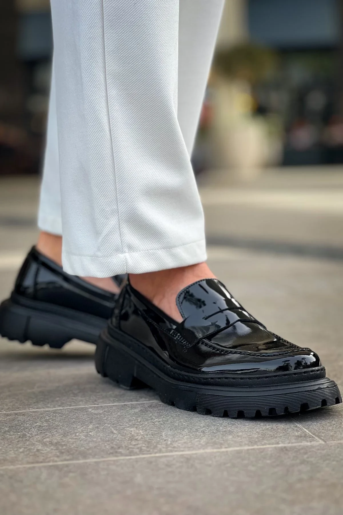 Këpucë për meshkuj, Chekich 2417 RST/Black Men Loafer