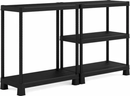 Raft plastik Keter Plus TRIBAC 90/5 CRV240621, 5 kate, 90 x 45 x 182 cm, i zi, 1 copë