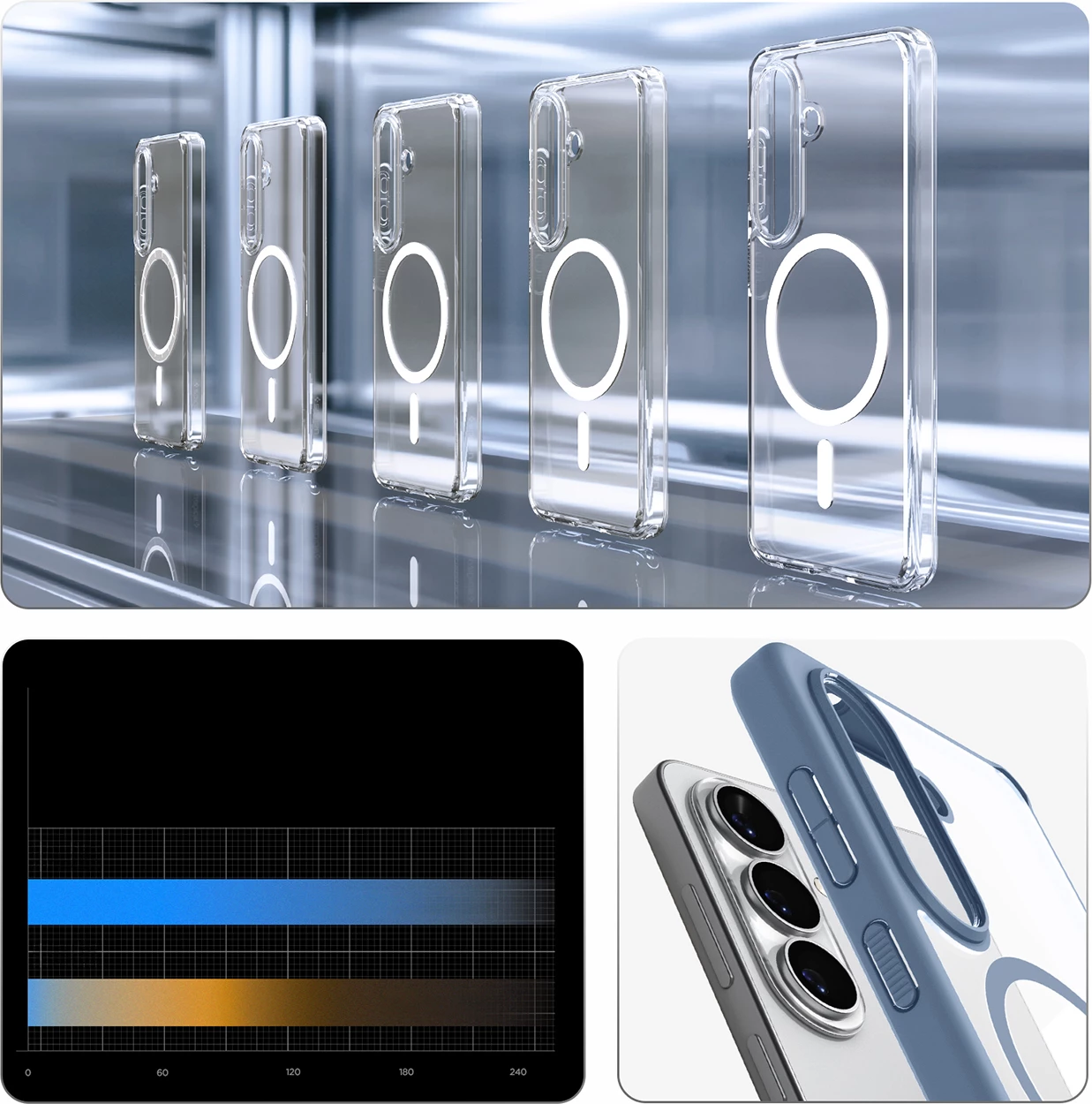 Mbështjellës Spigen Ultra Hybrid MagSafe për Samsung Galaxy S26+, Clear Blue, 1 copë
