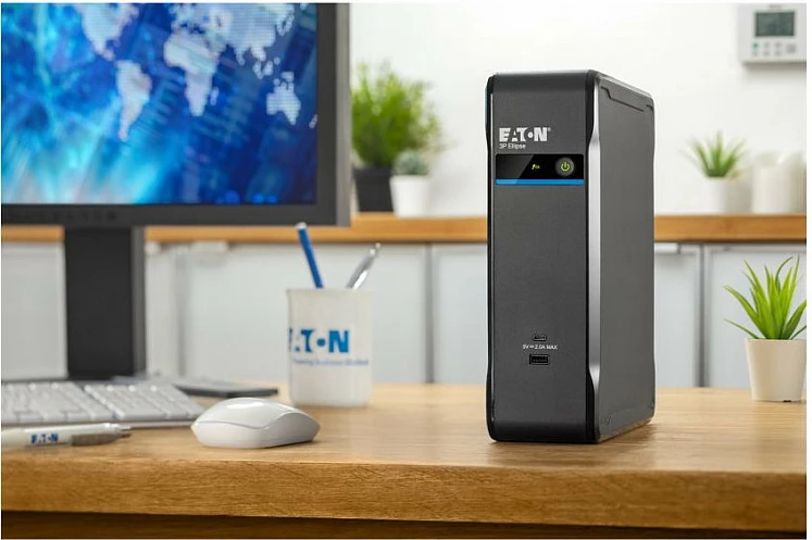 UPS Eaton 3P Ellipse, 0.9 kVA 540 W, 4 prizë, USB, i zi