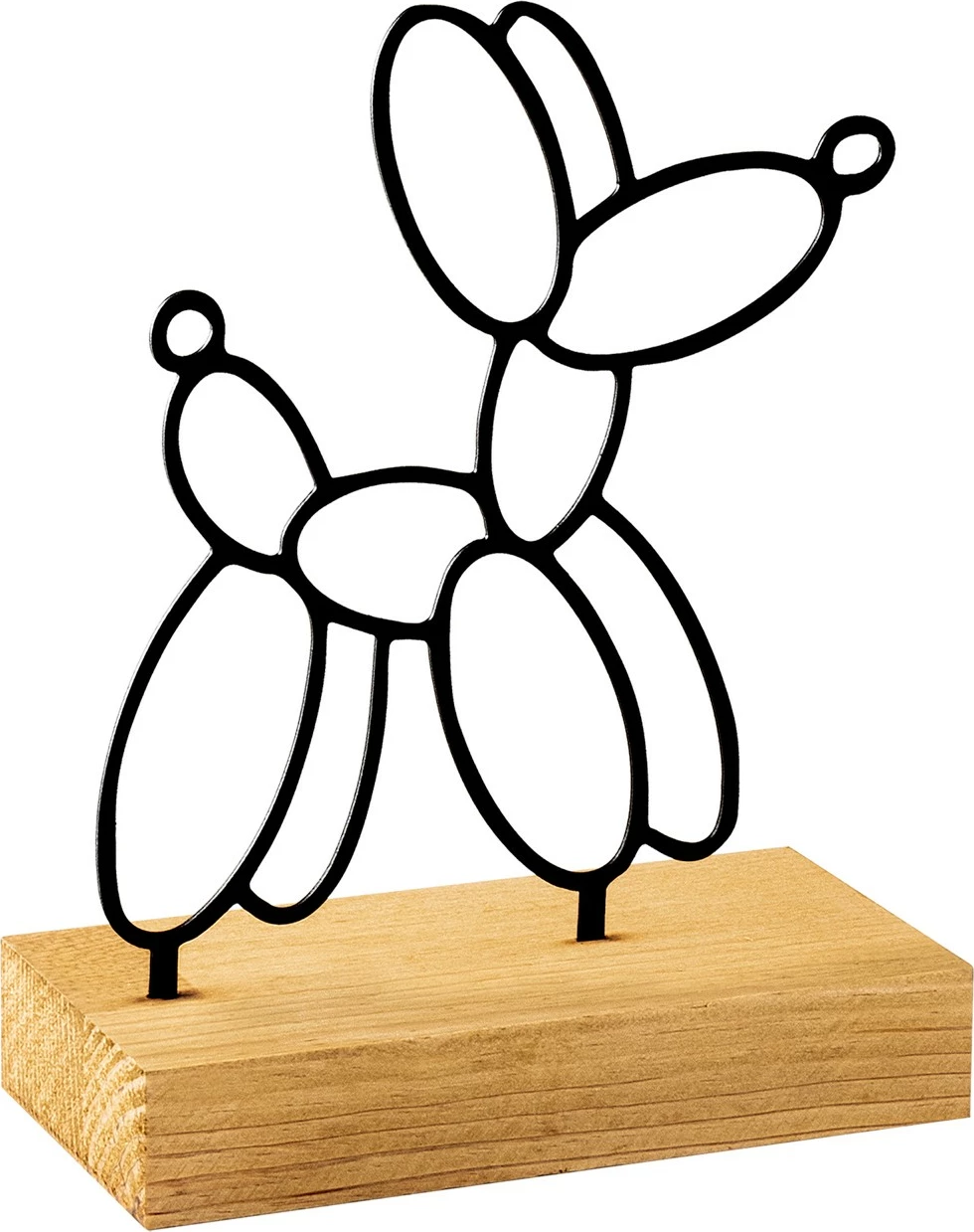 Objekt dekorativ Aberto Design Swell, ngjyrë druri dhe e zezë