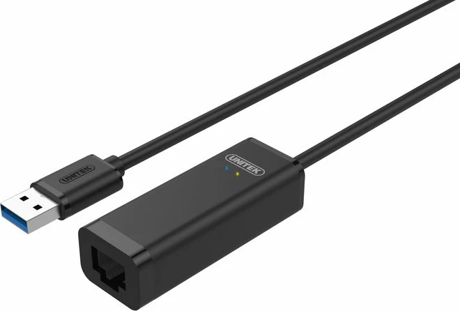Adapter rrjeti USB 2.0 në RJ-45 Unitek Y-1468, 100 Mbps, 1xLAN, 15 cm, i zi