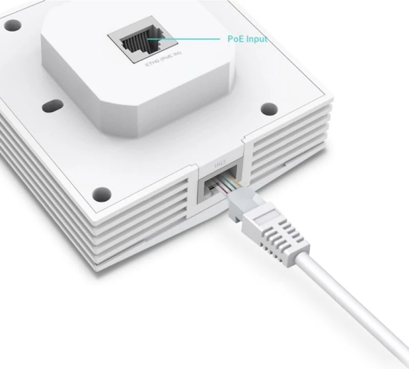 access point, TP-Link, EAP650-WALL, 2.5Gbps, montim në mur, e bardhë