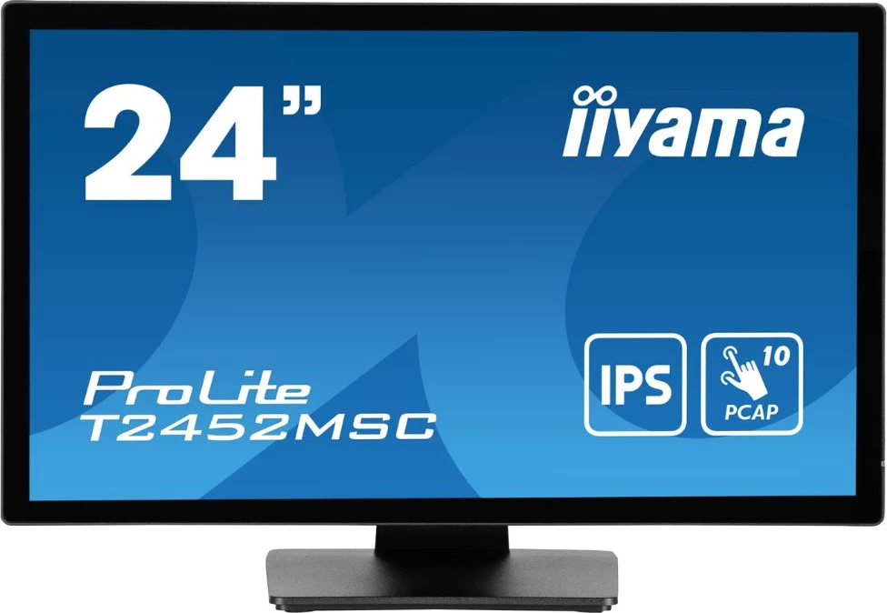 Monitor touch për digital signage, IIYAMA ProLite T2452MSC (T2452MSC-B1), 24" IPS, 10-point PCAP, e zezë