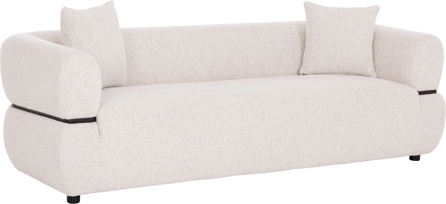Divan treshe ARCTIS, material bezhë e çelët, FH3327.02, 229x88x68cm