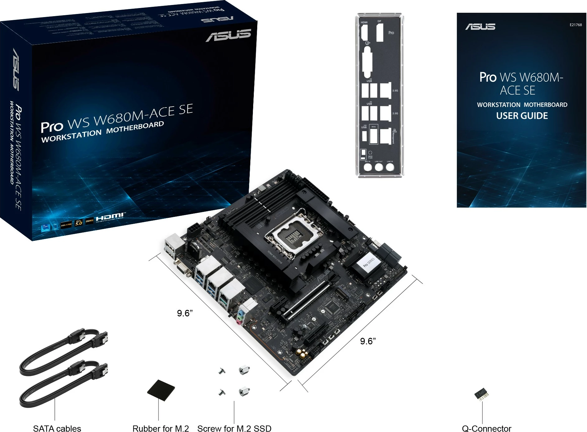 Pllakë amë ASUS PRO WS W680M-ACE SE, Intel, LGA 1700, DDR5-SDRAM, 192 GB