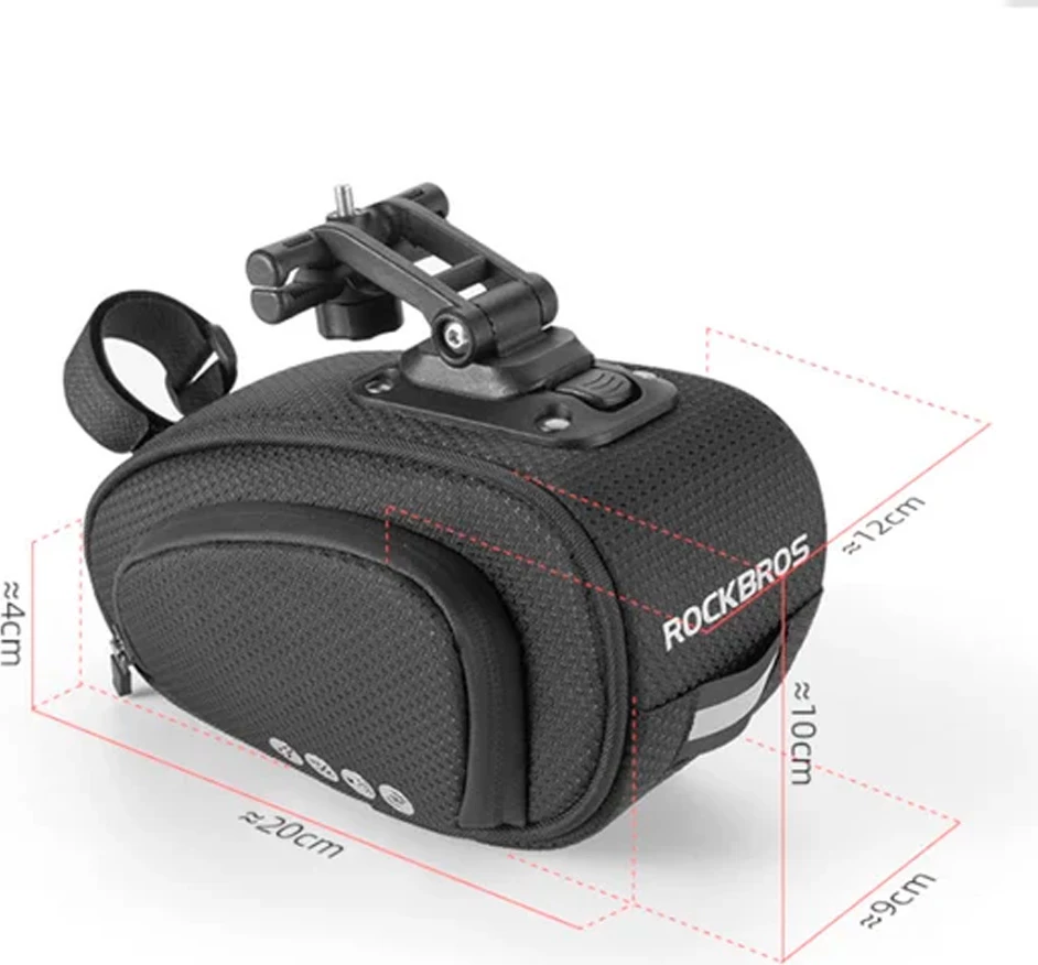 Çantë biçiklete Rockbros C40, nën sedilje, 1.2L, e zezë