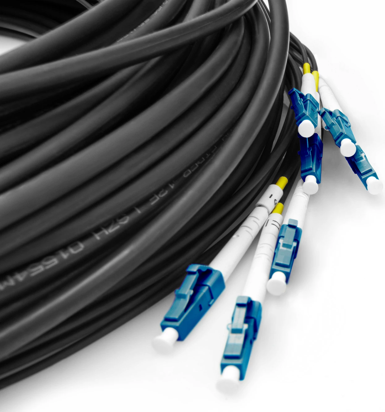 Kabllo optike Digitus LWL Breakout, 8 fibra, Singlemode OS2, LC/UPC - LC/UPC, e zezë